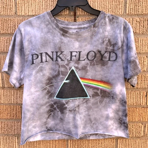 3 for $25 Pink Floyd Tie Dye Cropped Tee - Picture 1 of 4